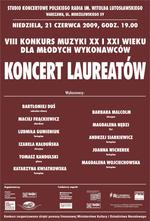 Koncert laureatów VIII Konkursu muzyki XX i XXI wieku dla młodych wykonawców