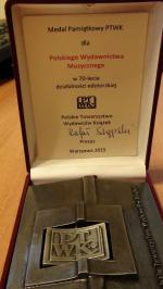                                                                                         Medal PTWK dla Polskiego Wydawnictwa Muzycznego