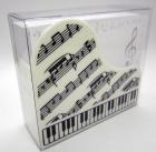 Bloczek z karteczkami - biały fortepian