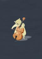                          Folder (A4) with Bear with Double Bass 
                         