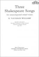                              Three Shakespeare Songs - SABT
                             