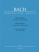 3 sonaty na wiolonczelę i klawesyn BWV 1