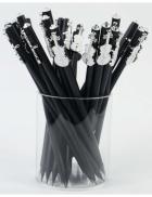 Ołówek czarny ze skrzypcami białymi