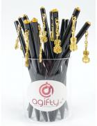                              Długopis z zawieszką - złote skrzypce
                             