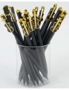 Ołówek ze skrzypcami czarno-złotymi i kr