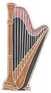 Przypinka - harfa