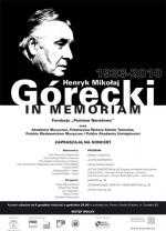                                                                                         Koncert "Henryk Mikołaj Górecki in memoriam"