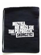 Plecak - Worek bawełniany czarny "Cytat"